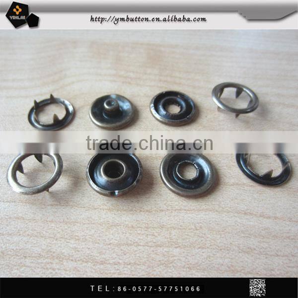 15mm metal five parts prong spring snap button