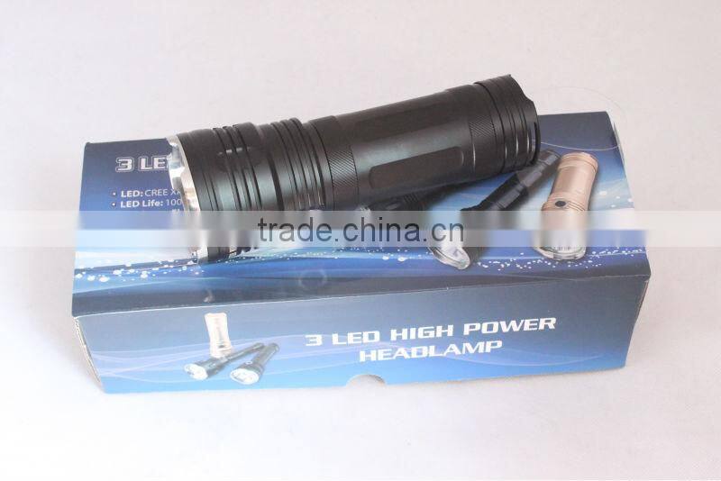 waterproof high power xml t6 led flashlight aluminum torch light