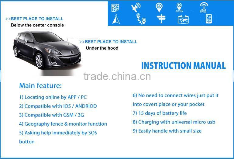 Professional factory GSM/GPRS rfid gps tracker