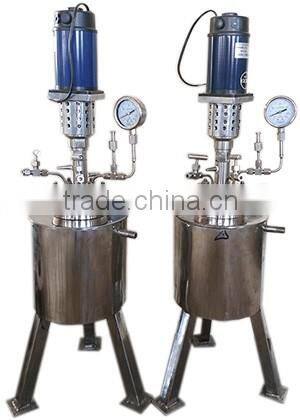 high pressure glass reactor (supreme quality, GG17 or GG3.3 glass ,321 SS material,PTFE sealing)