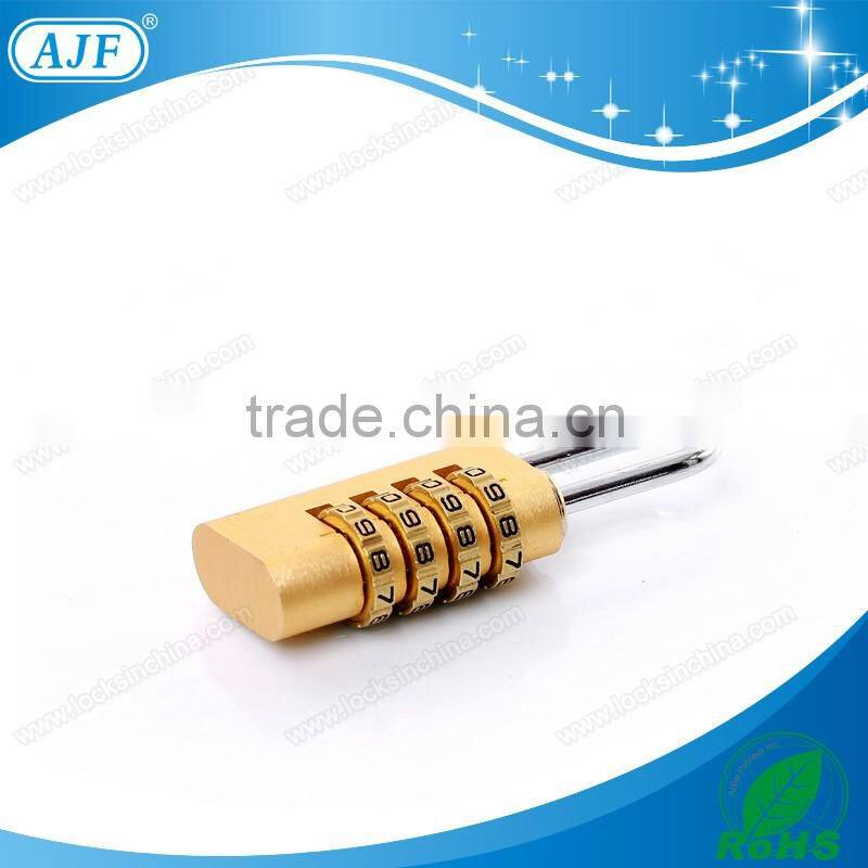 AJF Top security 4 dials aluminium colored fitness club gym locker lock, coded lock