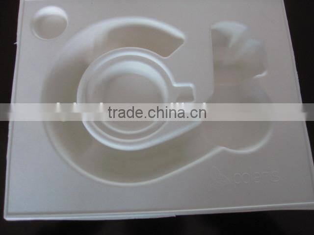 Hot Eco-friendly Paper Pulp Tray Biodegradable molded pulp packing material