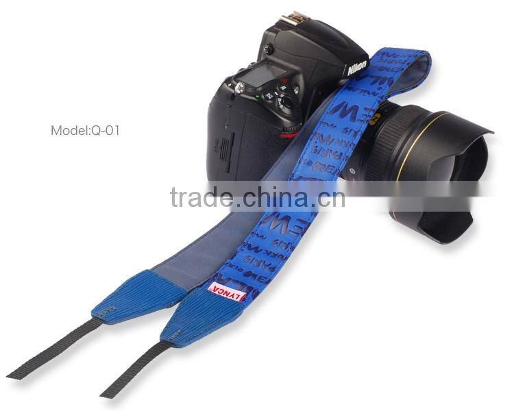 yellow Leather Camera Strap Shoulder Neck Russian Series For DSLR for Canon for Nikon Q-01