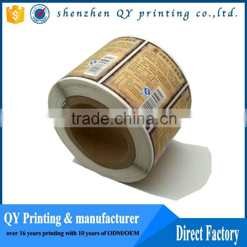 high quality printing cheap roll sticker,waterproof adhesive cheap label sticker