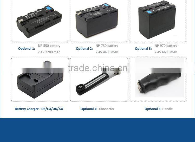 Professional led 5009 video light for sony camera with hot shoe converter