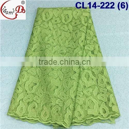 CL14-222 African style french lace fabric market in China, multi-color net tulle lace fabric