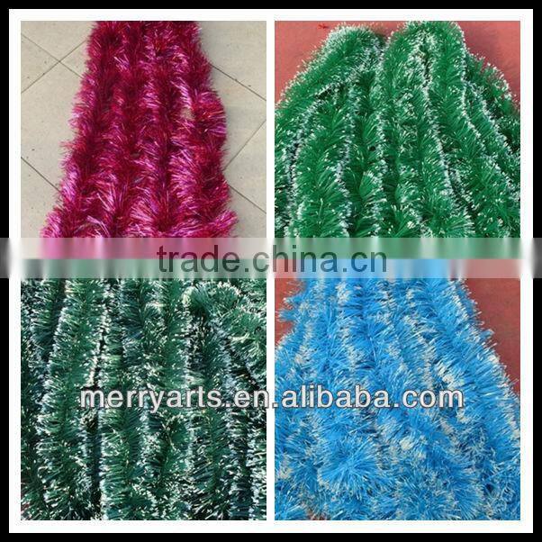christmas wired tinsel garland shiny colored christmas decoration tinsel