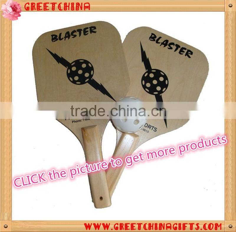 Custom wood pickleball racket
