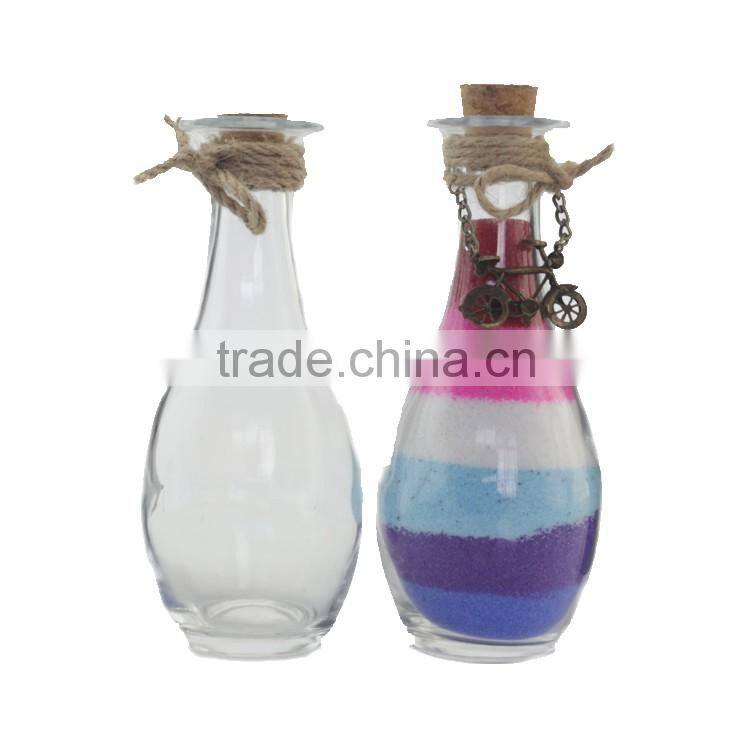 250ml Empty Cork Stoppers Perfume Glass Bottles,Airtight Cork Lid Drift Glass Bottles