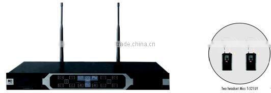 ITC T-521UE UHF Double True Diversity Portable Wireless Lapel Microphone for Teacher