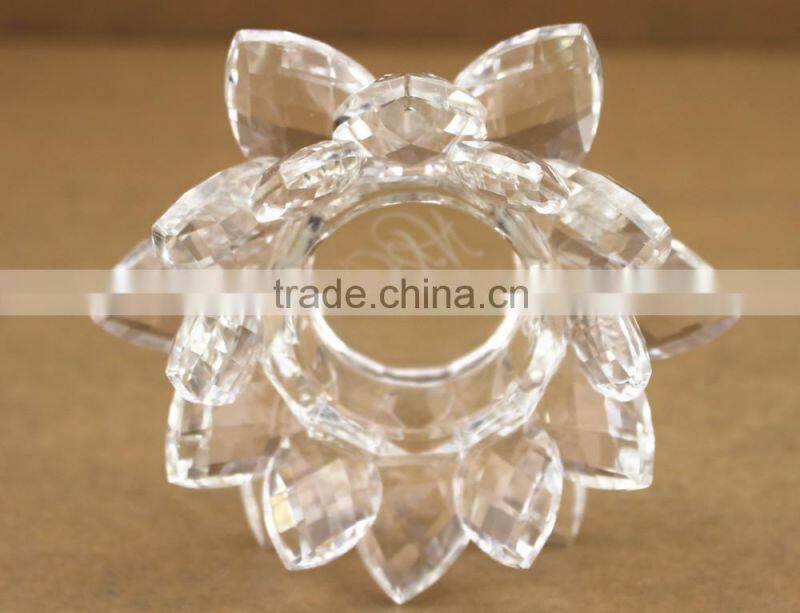 Factory directly sale Guarantee quality crystal candle holder on decoration on sale