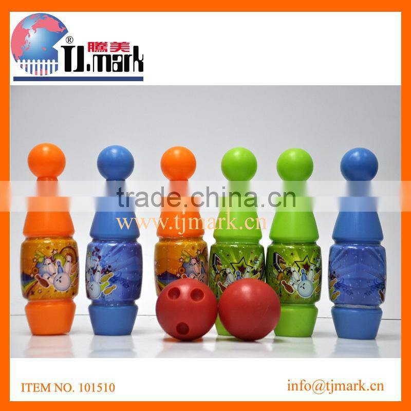 Kids plastic cartoon animal bowling set