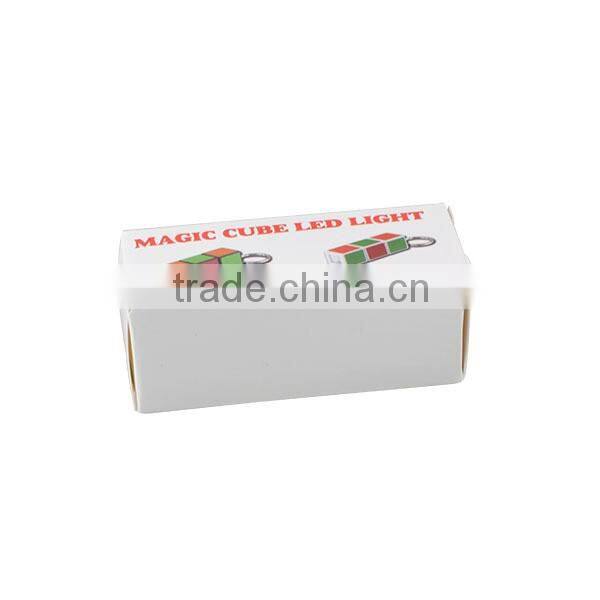 Gift MINI Plastic Magic Cube Keychain LED Light
