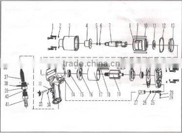 Air Powered Torque Controlled Pneumatic Impact Wrench