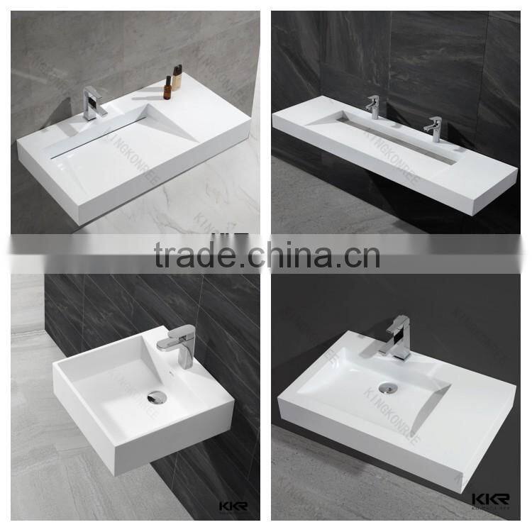 gel coat solid surface basin, artifical marble bath basin