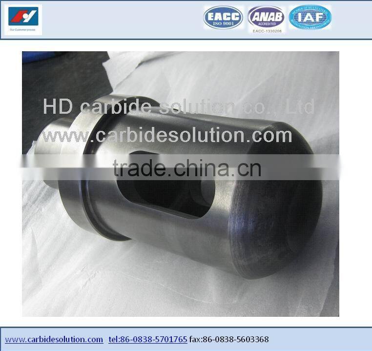 Tungsten carbide flow regulating valve for oil and gas industry