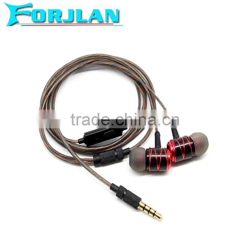 metal wired stereo earbud speaker for iphone