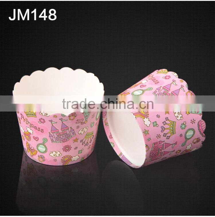 JM148 BAKEST medium castle pattern high temperature resistance muffin cake paper cup high quality baking tools