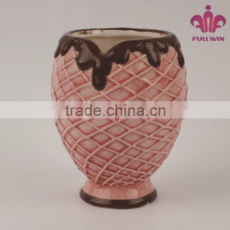 Cheap prcie colorful ceramic ice cream cup