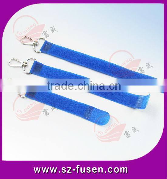 Customed size metal Buckle magic tape key chain