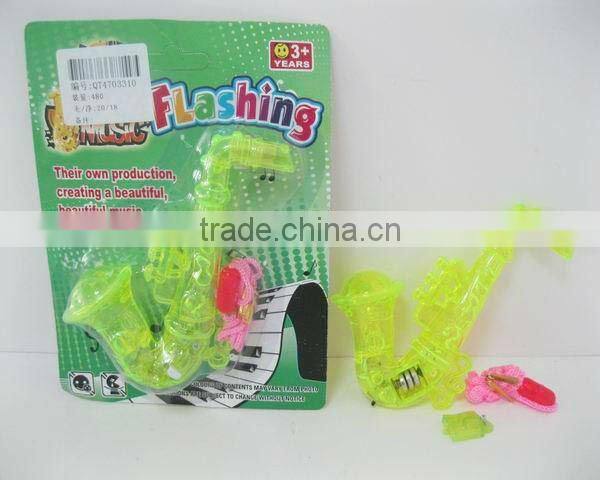 QT4703310 Flashing saxophone kids mini light up plastic saxophone