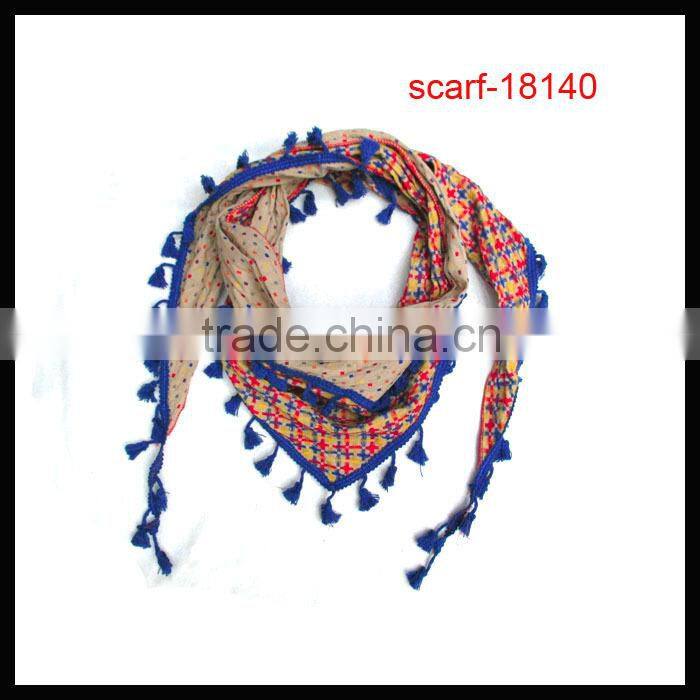 2014new plain lace triangle scarf wholesale