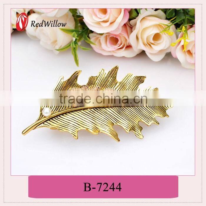 Beautiful Hot Sale last design fancy hair barrettes,hairdressing hair clip,hairpin barrette for girls