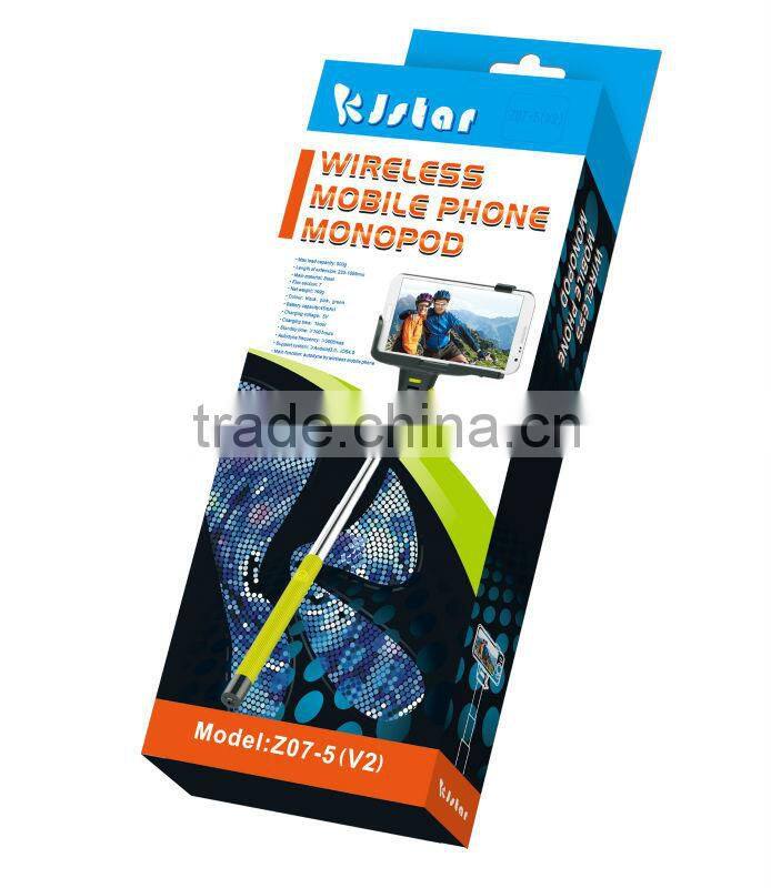 2014 camera accessory kjstar wireless shutter monopod for iphone with excellent quality