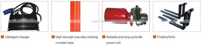 1500KG, 3500mm Walkie Half Electric Stacker SPN15