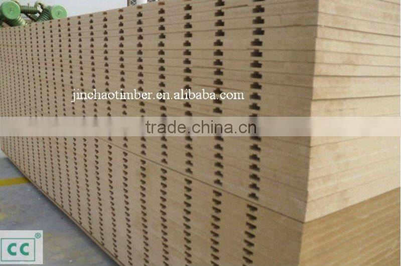 melamine laminated grooved MDF