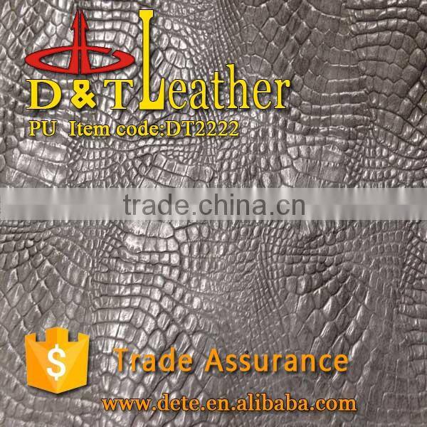 nature leather feeling snake pu synthetic leather high quality