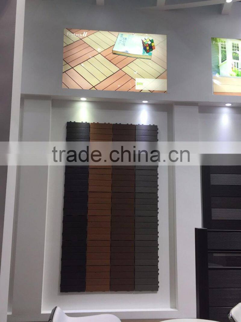 outdoor WPC floor pool deck tiles extruded plastic profile
