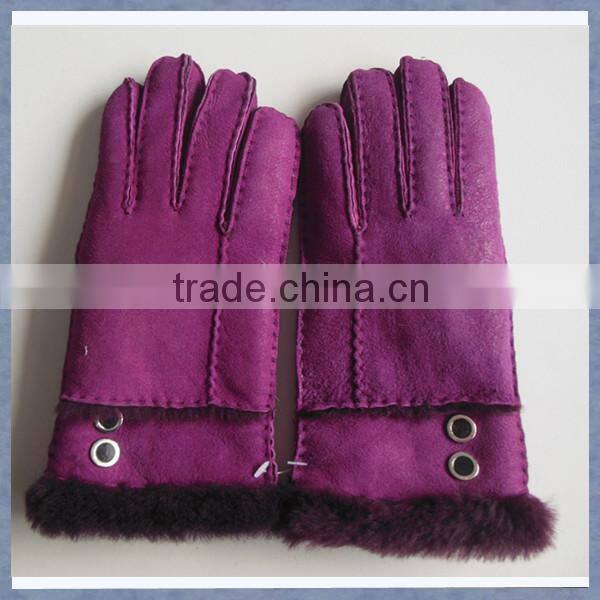 Wholesale Custom Green Fur Gloves and Mittens For Women