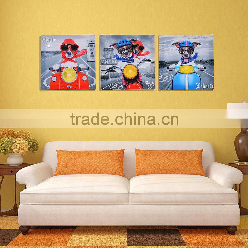 Modern wall art decor wood frame printing canvas