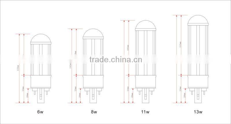 G24 LED Light AC85-265V 6W 9W 11W 13W 4 Pin Light Base G23 G24 E27 SMD 2835 360 Degree 9W G23 LED PL Lamp LED G24