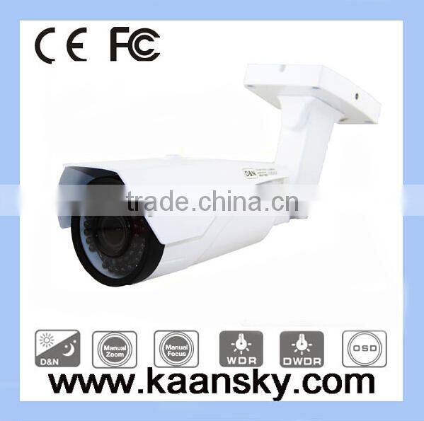 2014 best selling cctv camera with 2.8-12mm varifocal lens IR bullet proof cctv camera housing