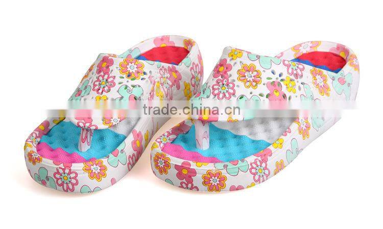 2015 ladies EVA hydrographics transfer printing slippers women