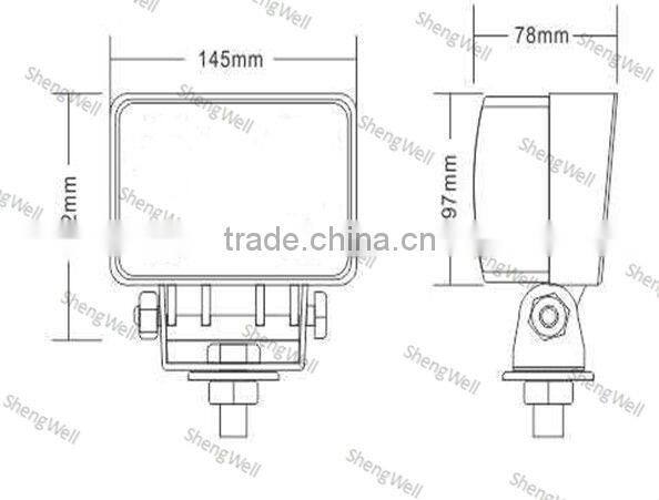 ShengWell auto 45W 9--32V CREE LED work light IP67 factory directly 12month warranty car led work light 45w led work light