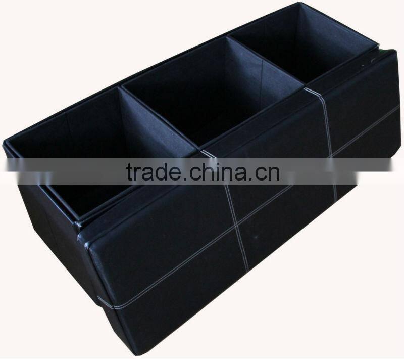 Luxury!Brown PVC Leather foldable storage bench