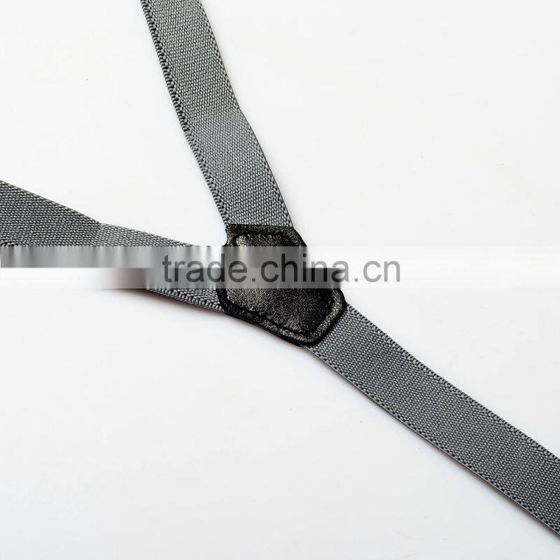embroidery logo fashion suspenders adjustable elastic braces
