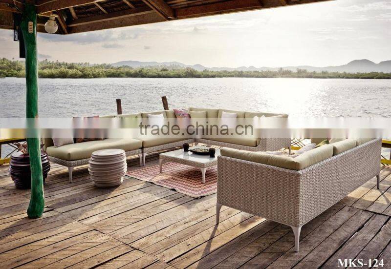 2015 Rattan Outdoor Garden Sofa Furniture - Wicker Rattan Sofa Set Furniture - Poly Rattan Garden Sofa Set