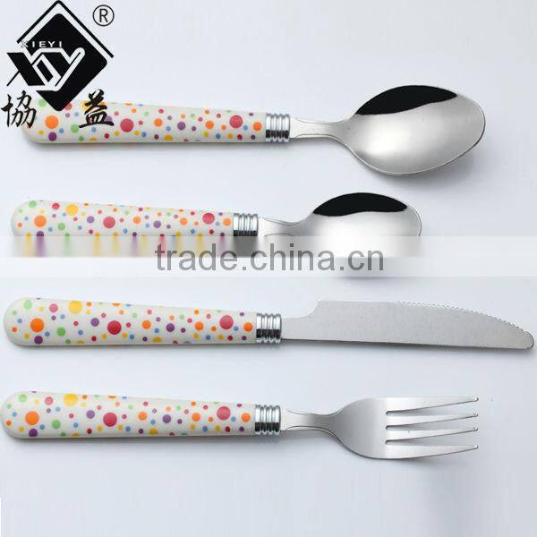 228mm PP Heavy Weight Hand Polish Plastic Tableware With Plastic Holder