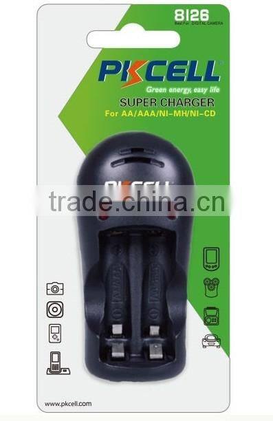 High quality 2 slot Standard battery charger 8126 for AA AAA 9V rechargeable battery