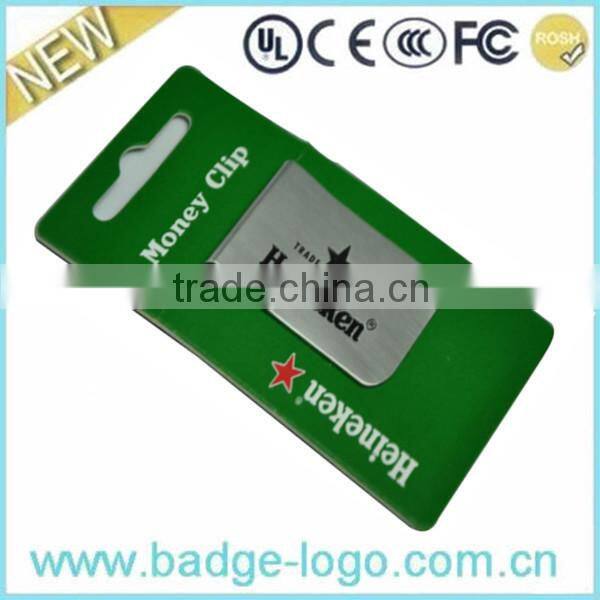 Hot metal letters logo money clip