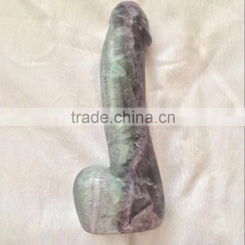 Hand Carved Natural Rock Polished Gemstone Crystal Dildo