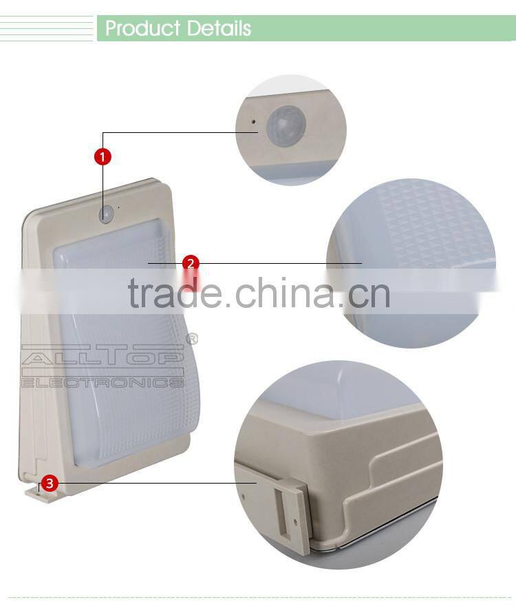 3w High quality motion sensor outdoor ip65 wall mount modern solar wall lamp