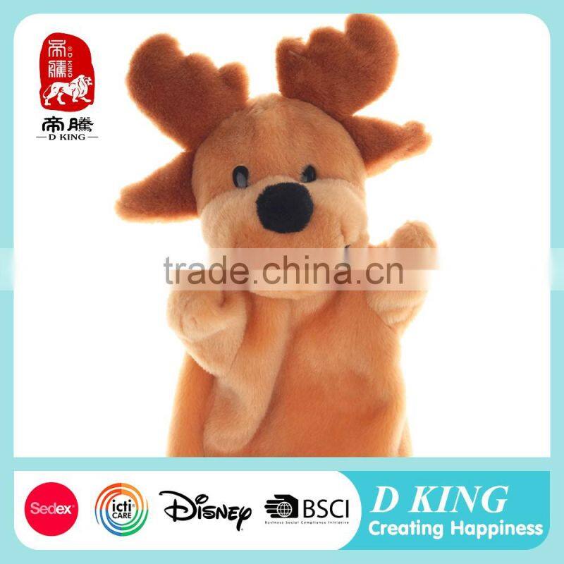 2016 wholesale Fun lovely plush animal hand puppet toy
