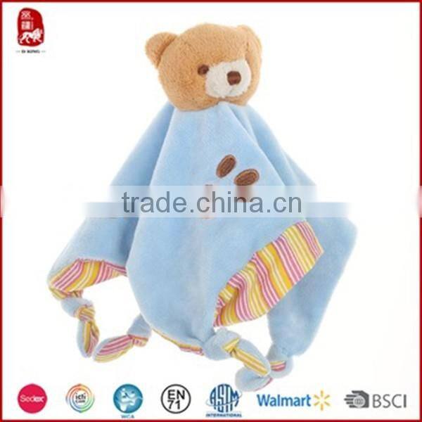 ICTI SEDEX factory top quality cute promotional baby plush comforter blanket