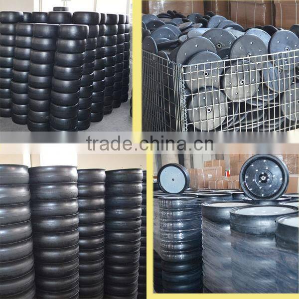 13x5.00-6 inch flat free rubber tire with rib tread for zero turn mower