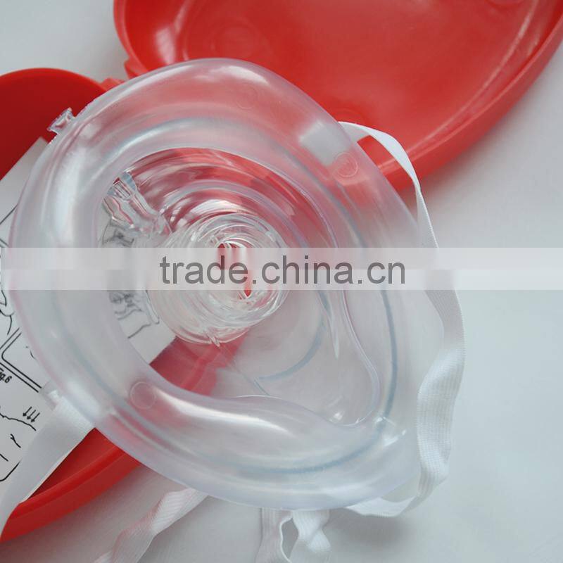 CPR mask shell case disposable, one way valve replacement